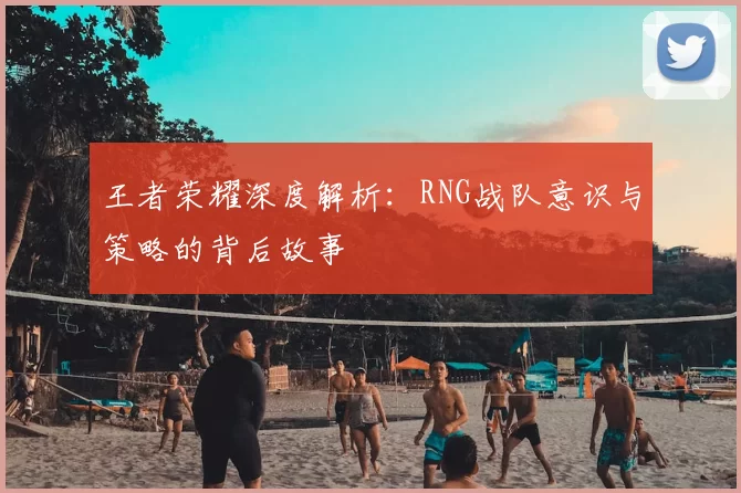 王者荣耀深度解析:RNG战队意识与策略的背后故事