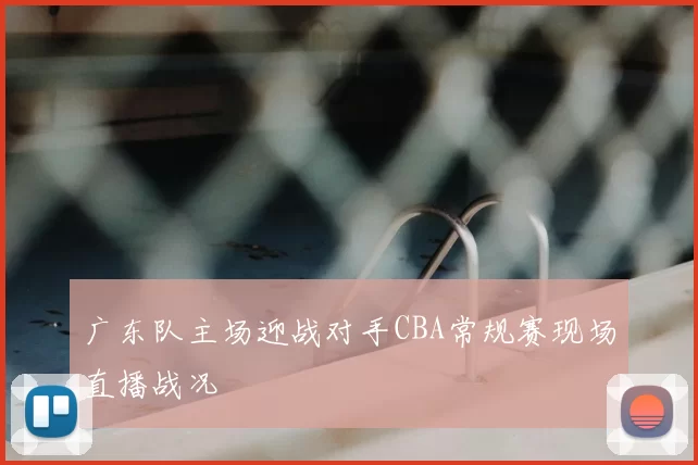 广东队主场迎战对手CBA常规赛现场直播战况